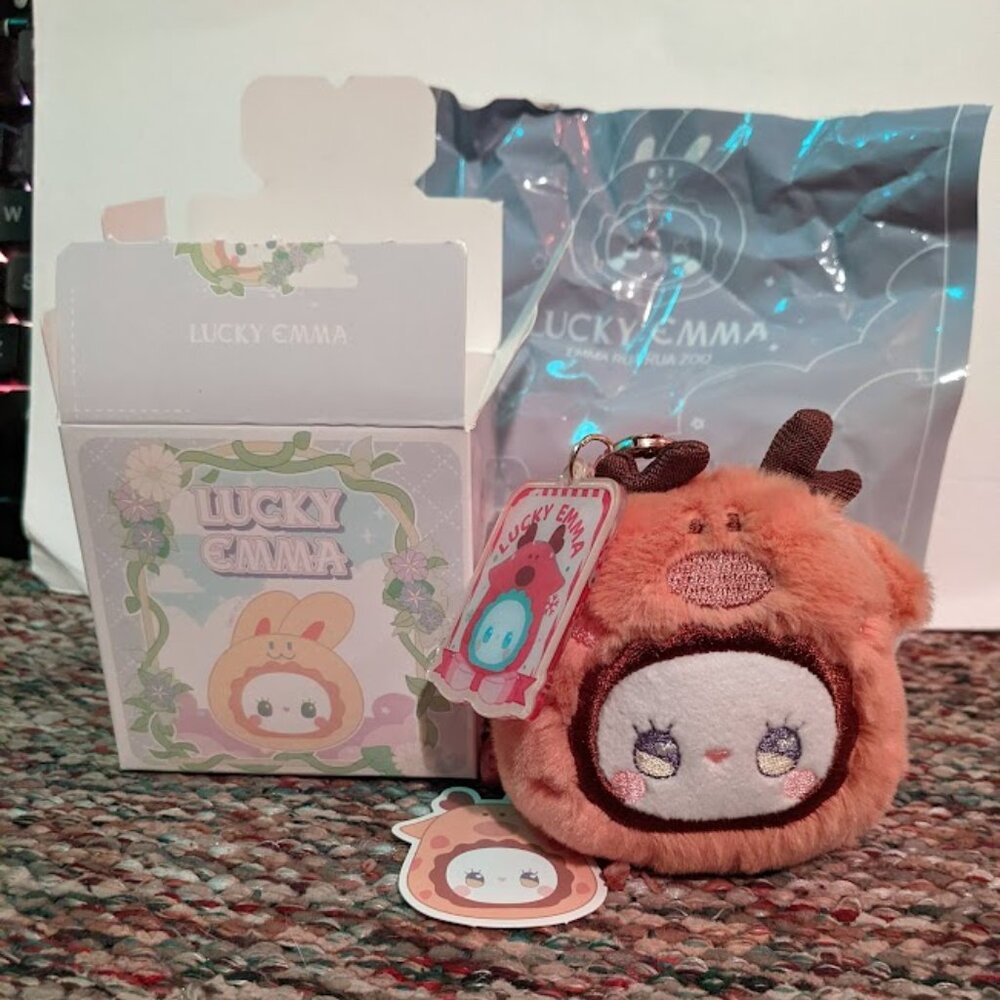 Lucky Emma Rua Rua Zoo scented Plushes keychain "Forest Deer" Scent: Cookie - Picture 1 of 5